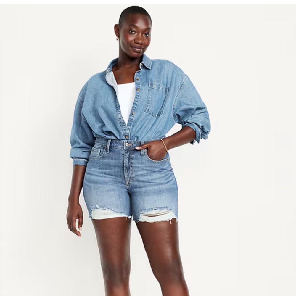 Old Navy Women's Distressed Blue Jean Shorts